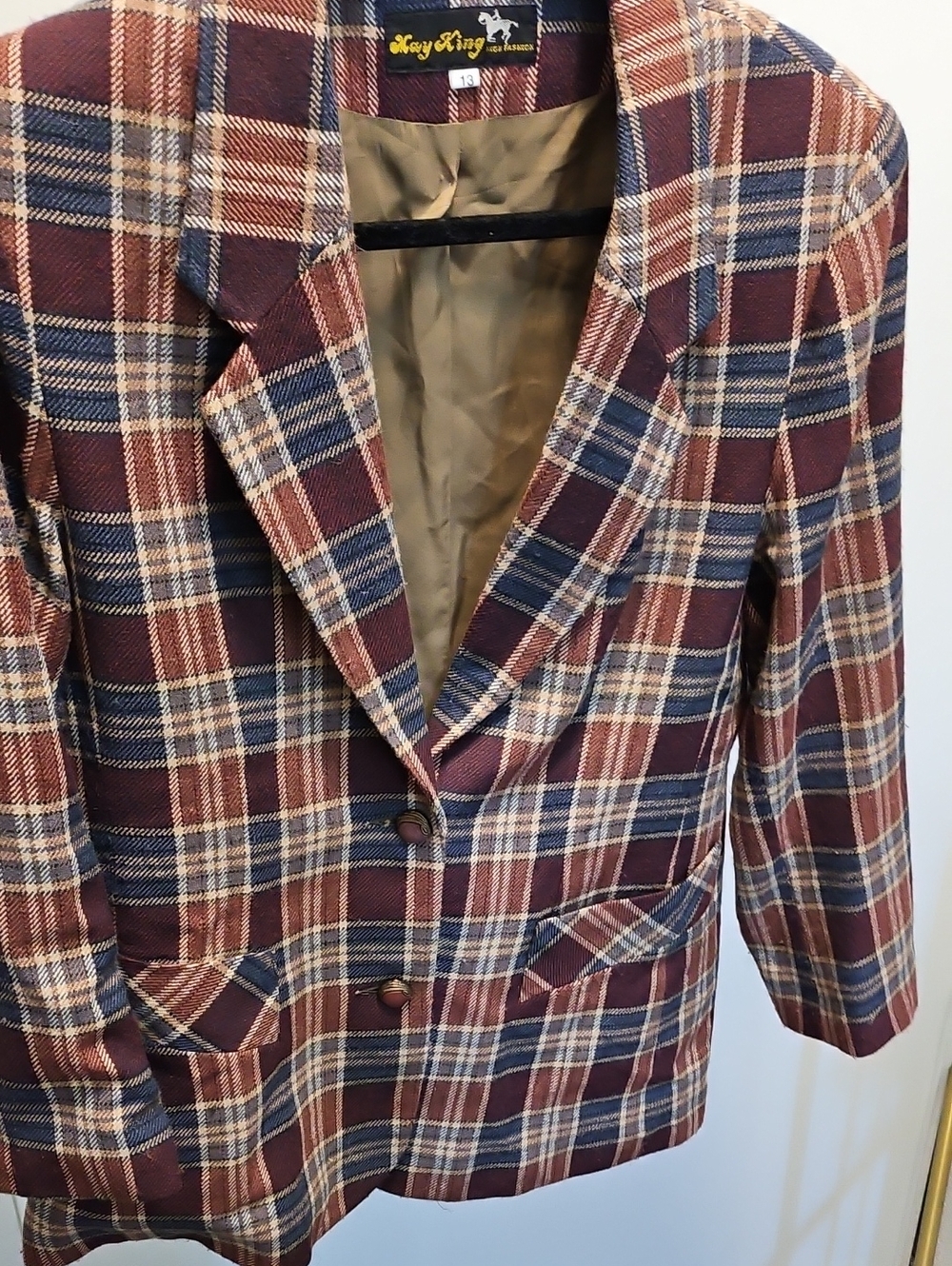 Vintage 70s/80s Kay King High Fashion Plaid Blazer – Preppy Dark Academia